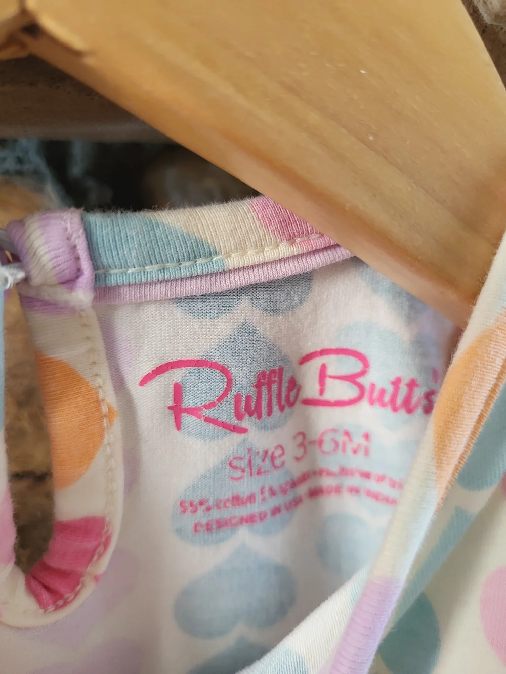 Ruffle Butts Pastel Heart Bubble Romper